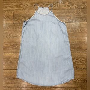 Paper Crane Denim Chambray Halter Tank Sun Dress